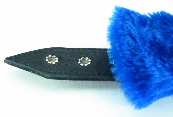 Синие наручники с мехом BDSM Light